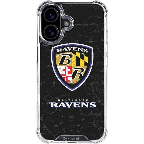 NFL Baltimore Ravens - Alternate Distressed iPhone 16 Clear Case