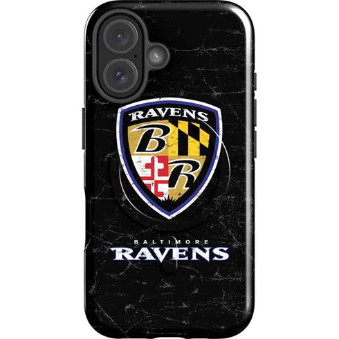 NFL Baltimore Ravens - Alternate Distressed iPhone 16 Magsafe Impact Case