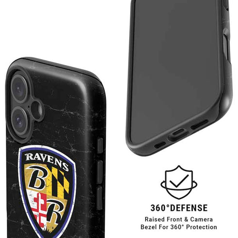 NFL Baltimore Ravens - Alternate Distressed iPhone 16 Magsafe Impact Case