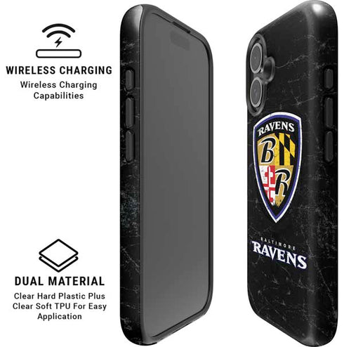 NFL Baltimore Ravens - Alternate Distressed iPhone 16 Magsafe Impact Case