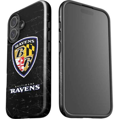 NFL Baltimore Ravens - Alternate Distressed iPhone 16 Plus Impact Case