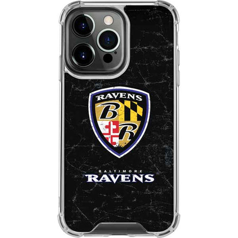 NFL Baltimore Ravens - Alternate Distressed iPhone 16 Pro Clear Case