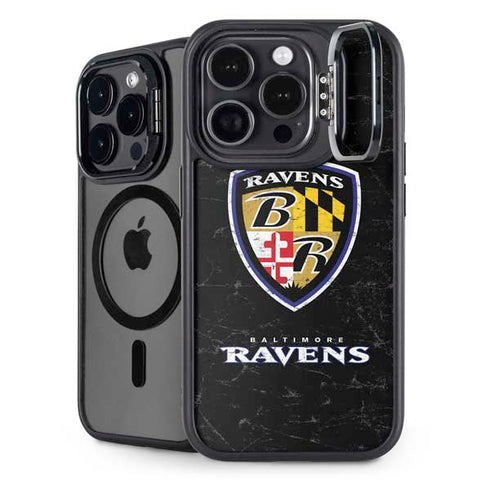 NFL Baltimore Ravens - Alternate Distressed iPhone 16 Pro Kickstand Case