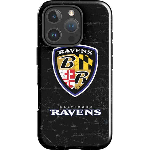NFL Baltimore Ravens - Alternate Distressed iPhone 16 Pro Max Impact Case