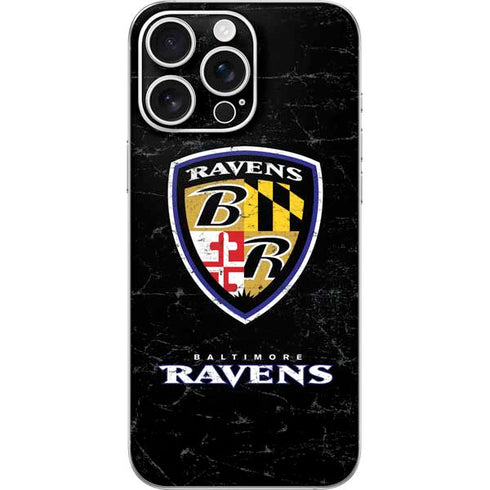 NFL Baltimore Ravens - Alternate Distressed iPhone 16 Pro Max Skin
