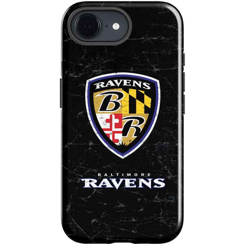 NFL Baltimore Ravens - Alternate Distressed iPhone 16e Impact Case