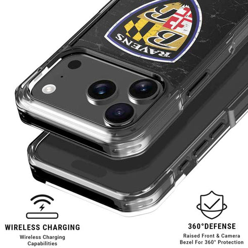 NFL Baltimore Ravens - Alternate Distressed iPhone 18 Pro Clear Case