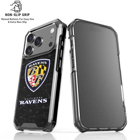 NFL Baltimore Ravens - Alternate Distressed iPhone 18 Pro Clear Case