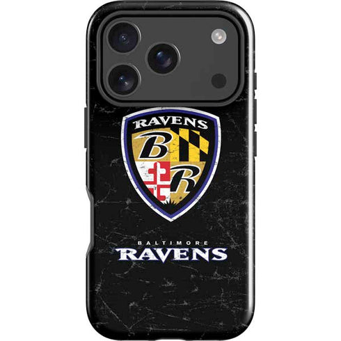 NFL Baltimore Ravens - Alternate Distressed iPhone 18 Pro Impact Case