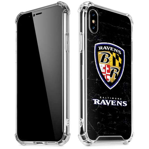 NFL Baltimore Ravens - Alternate Distressed iPhone X/XS Clear Case