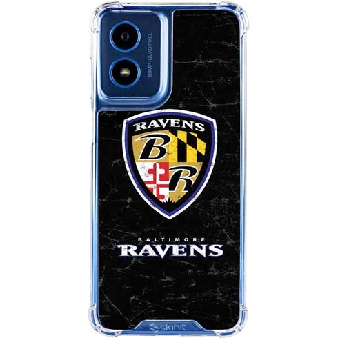 NFL Baltimore Ravens - Alternate Distressed Moto G 5G (2024) Clear Case