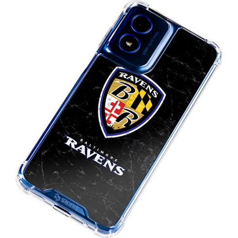 NFL Baltimore Ravens - Alternate Distressed Moto G 5G (2024) Clear Case