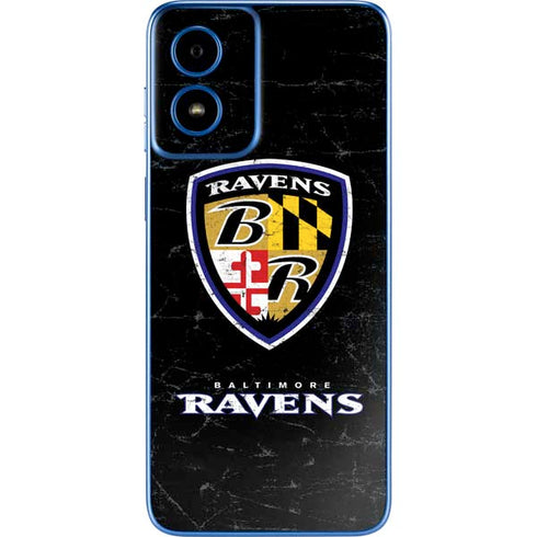 NFL Baltimore Ravens - Alternate Distressed Moto G Play 4G (2024) Skin