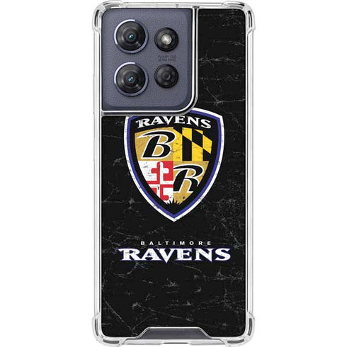 NFL Baltimore Ravens - Alternate Distressed Moto G Power 5G (2025) Clear Case