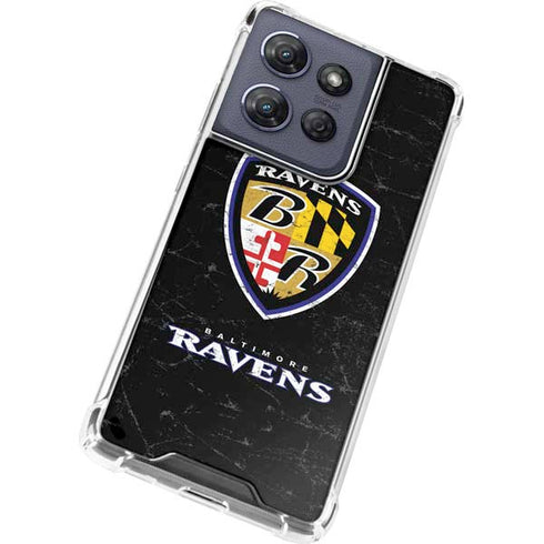 NFL Baltimore Ravens - Alternate Distressed Moto G Power 5G (2025) Clear Case