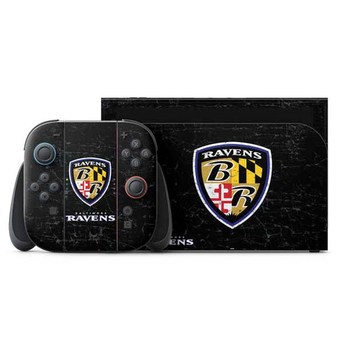 NFL Baltimore Ravens - Alternate Distressed Nintendo Skins