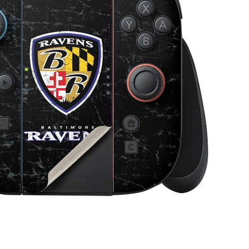 NFL Baltimore Ravens - Alternate Distressed Nintendo Switch 2 (2025) Joy-Con Controller Skin