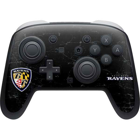 NFL Baltimore Ravens - Alternate Distressed Nintendo Switch 2 (2025) Pro Controller Skin