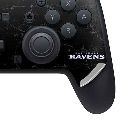 NFL Baltimore Ravens - Alternate Distressed Nintendo Switch 2 (2025) Pro Controller Skin
