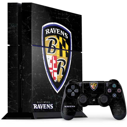 NFL Baltimore Ravens - Alternate Distressed PlayStation PS4 Skins