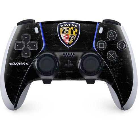 NFL Baltimore Ravens - Alternate Distressed PS5 DualSense Edge Pro Controller Skin