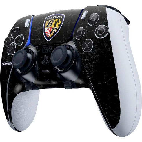 NFL Baltimore Ravens - Alternate Distressed PS5 DualSense Edge Pro Controller Skin