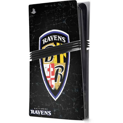 NFL Baltimore Ravens - Alternate Distressed PlayStation PS5 Skins