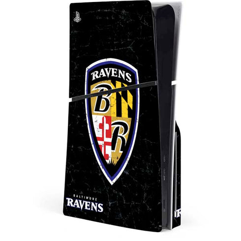 NFL Baltimore Ravens - Alternate Distressed PlayStation PS5 Skins
