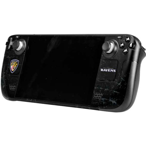 NFL Baltimore Ravens - Alternate Distressed Steam Deck Handheld Gaming Computer OLED Skin