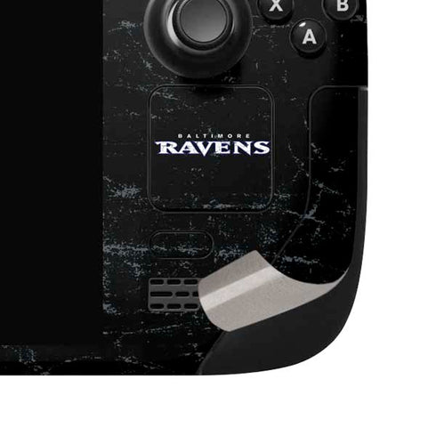 NFL Baltimore Ravens - Alternate Distressed Steam Deck Handheld Gaming Computer OLED Skin