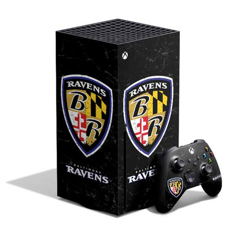 NFL Baltimore Ravens - Alternate Distressed Xbox Series X Skins
