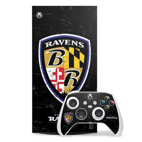 NFL Baltimore Ravens - Alternate Distressed Xbox Series X Skins