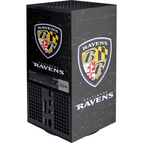 NFL Baltimore Ravens - Alternate Distressed XBox Series X Digital Edition Console Skin