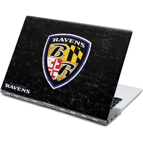 NFL Baltimore Ravens - Alternate Distressed Yoga 910 2-in-1 14in Touch-Screen Skin