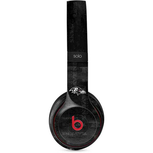 NFL Baltimore Ravens Black & White Beats Solo 3 Wireless Skin