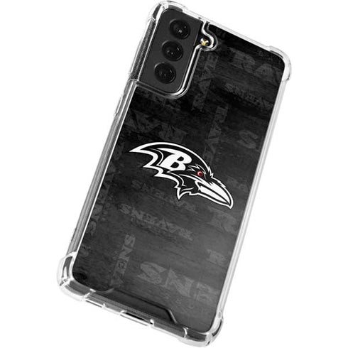 NFL Baltimore Ravens Black & White Galaxy S22 Clear Case