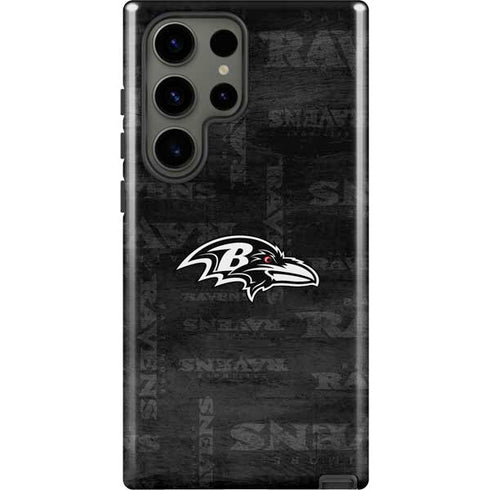 NFL Baltimore Ravens Black & White Galaxy S23 Ultra Pro Case