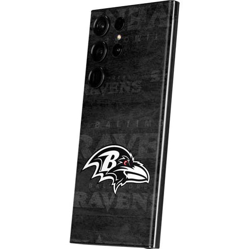 NFL Baltimore Ravens Black & White Galaxy Skins