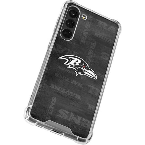 NFL Baltimore Ravens Black & White Galaxy S24 FE Clear Case
