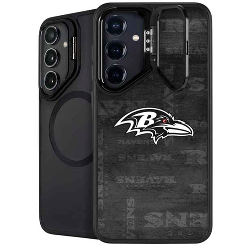 NFL Baltimore Ravens Black & White Galaxy S24 FE Kickstand Case