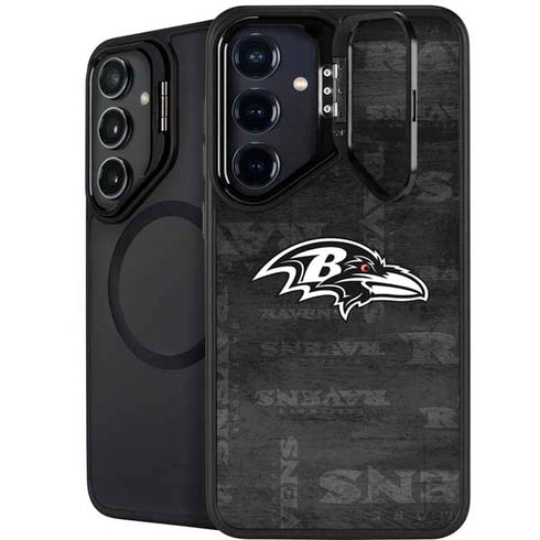 NFL Baltimore Ravens Black & White Galaxy S25 Kickstand Case