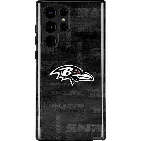 NFL Baltimore Ravens Black & White Galaxy S25 Ultra Impact Case