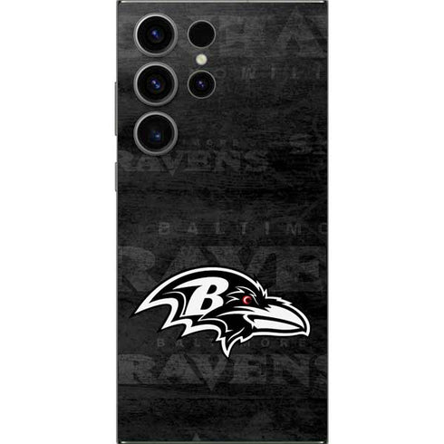 NFL Baltimore Ravens Black & White Galaxy S24 Ultra Skin