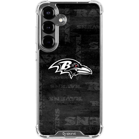 NFL Baltimore Ravens Black & White Galaxy S26 Clear Case