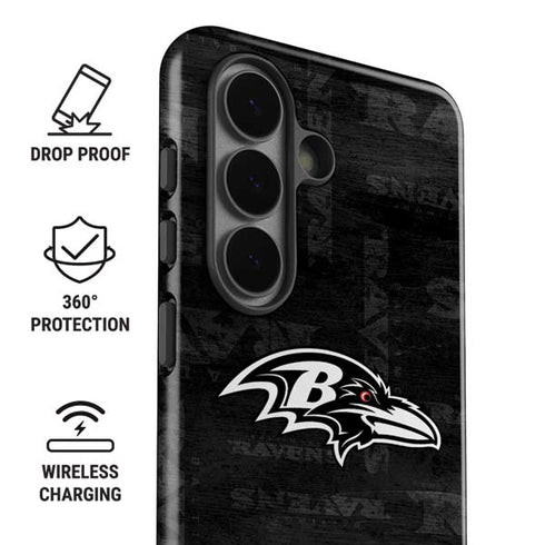 NFL Baltimore Ravens Black & White Galaxy S26 Impact Case