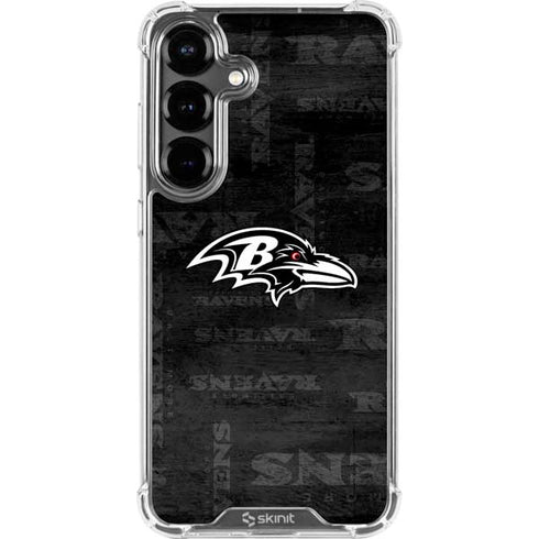 NFL Baltimore Ravens Black & White Galaxy S26 Plus Clear Case
