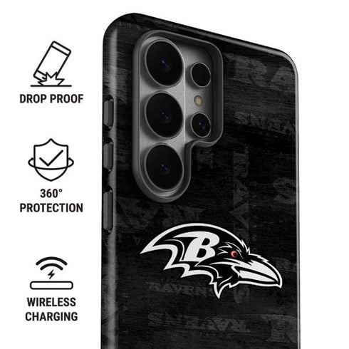 NFL Baltimore Ravens Black & White Galaxy S26 Ultra Impact Case