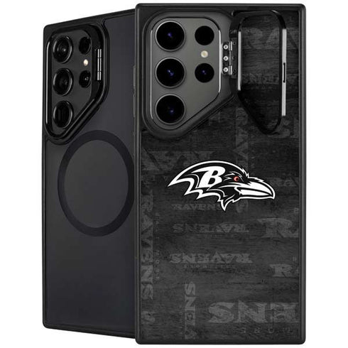 NFL Baltimore Ravens Black & White Galaxy S26 Ultra Kickstand Case