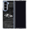 NFL Baltimore Ravens Black & White Galaxy Z Fold5 5G Clear Case