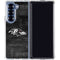 NFL Baltimore Ravens Black & White Galaxy Z Fold7 Clear Case